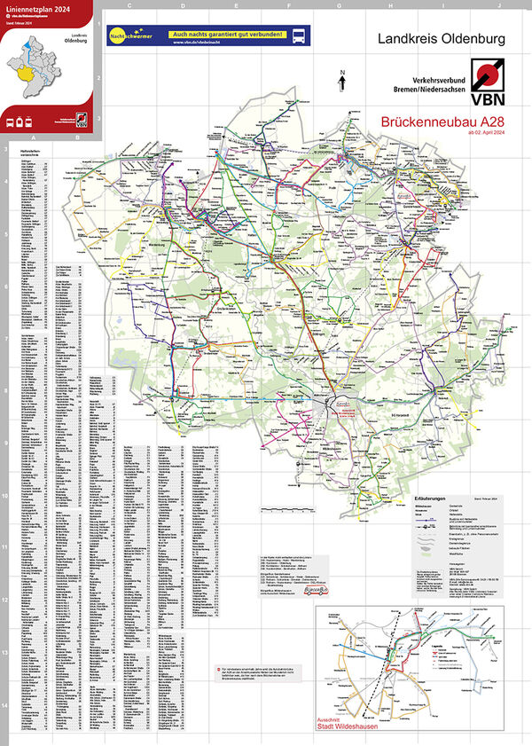 Liniennetzplan Landkreis Oldenburg