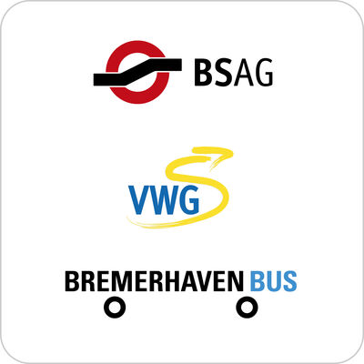 Bild mit BSAG-, VWG- und BREMERHAVEN BUS-Logo